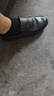 蜻蜓牌男鞋 真皮凉鞋男夏季新款商务休闲男士皮鞋男镂空透气套脚中年人爸爸鞋皮凉鞋子中老年凉皮鞋 黑色 42 实拍图