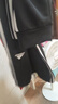 阿迪达斯（adidas）运动裤男秋季防风休闲卫裤健身跑步运动裤 黑白收腿裤 M 实拍图