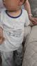 舒贝怡婴儿衣服儿童短袖套装夏季男女宝宝纯棉短裤两件套外出服藏青100 实拍图