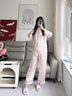 金三塔真丝睡衣女100%桑蚕丝外穿丝滑亲肤凉感套装居家服礼物 [热荐]19姆米香妃色 L 实拍图