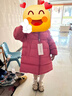 保姆鹅  【风墙】儿童羽绒服宝宝中长款护脸加厚外套保暖童装[NG2664] 石榴粉 120 实拍图