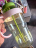 【京东物流】水杯冰霸吸管杯高颜值学生茶水分离大容量杯子 肚肚杯1个-浅绿色 实拍图
