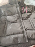 MEDM【王鹤棣同款】 国潮字母刺绣保暖立领羽绒服冬季外套 黑色粉字 XL 实拍图