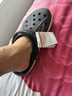 CROCS卡骆驰贝雅卡骆班洞洞鞋轻便耐磨拖鞋一脚蹬休闲鞋|205089 黑色/白色-066（含智必星） 40 (250mm) 实拍图