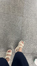 百丽（Belle）便捷魔术贴勃肯鞋女2026夏新商场同款厚底休闲凉鞋F5T2DBL6 米色 34 (220mm) 实拍图