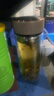 富光 男女士双层玻璃杯 高硼硅玻璃304茶隔水杯子 带茶隔泡茶杯500ml 实拍图
