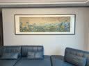 摩马艺品千里江山图客厅装饰画沙发背景墙办公室挂画宋式美学山水画 雅致红褐实木画框【免费安装】 80x238cm（馆藏丝绢画芯） 实拍图