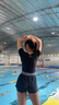 361°泳衣女士分体短袖平角遮肚显瘦保守泳装大码游泳衣泡温泉女 实拍图