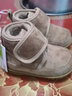 卡特兔童鞋儿童雪地靴宝宝棉鞋男女加绒二棉鞋冬季软底婴儿保暖加厚棉鞋 棕色 28 内长17.5cm  脚长16.3-16.9 实拍图
