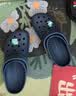 卡骆驰（CROCS）经典洞洞鞋轻便百搭女沙滩鞋包头拖鞋男鞋|10001 深蓝-410(含智必星) 41 /42(260mm) 实拍图
