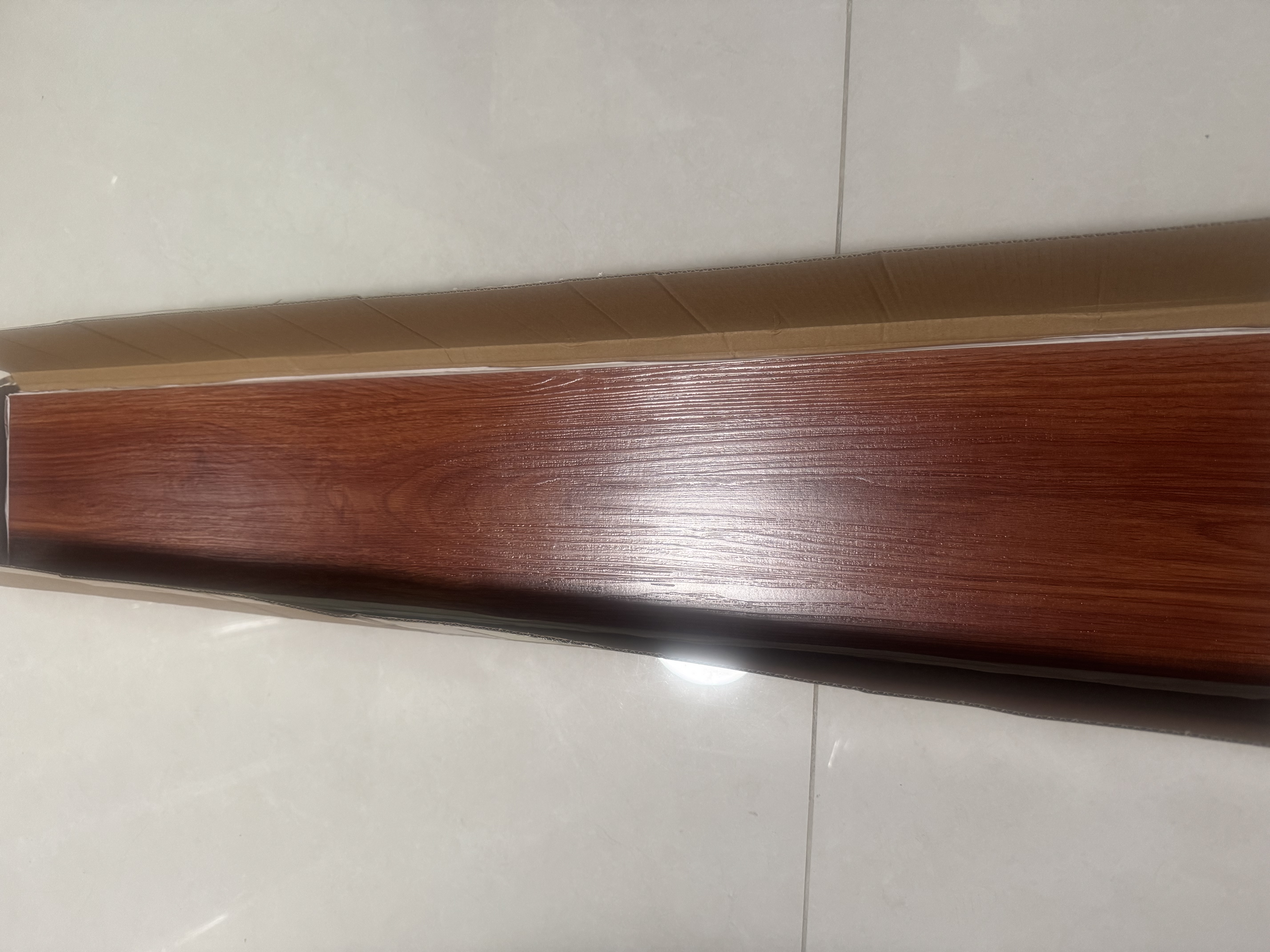 欧唛自粘地板贴纸红檀木7片防水泥地直接铺防滑耐磨地板革地面翻新贴 实拍图