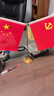 优和（UHOO）国庆节党旗国旗摆件办公室桌面会议室桌旗中国小国旗小红旗摆件家用带底座五星红旗帜 钛合金0277 实拍图