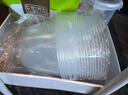 特美居（temeiju）一次性碗食品家用500型*100只耐高温微波打包盒透明冰粉碗汤碗 实拍图