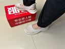 足力健防滑老人鞋女2026新款休闲妈妈鞋一脚蹬护士鞋透气网面布鞋 实拍图