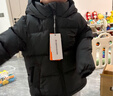 保姆鹅 儿童羽绒服宝宝短款加厚白鸭绒外套男童女童保暖防风冬[NG2637] 黑 120 实拍图