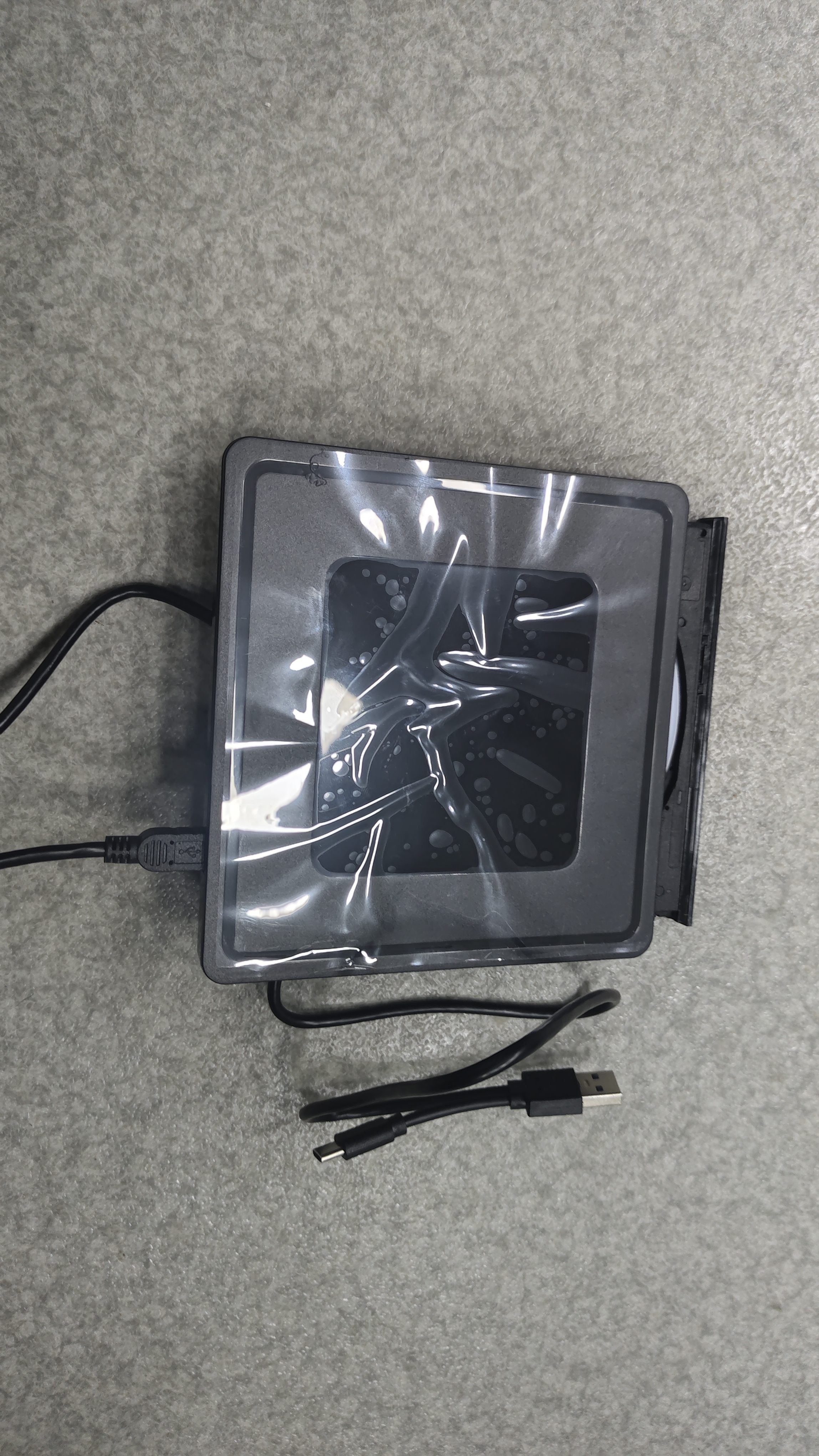 安木维手机外置光驱dvd光盘刻录机专业vcd播放外接光盘驱动器平板电脑 DVD外置光驱（手机+电脑+平板通用） 实拍图