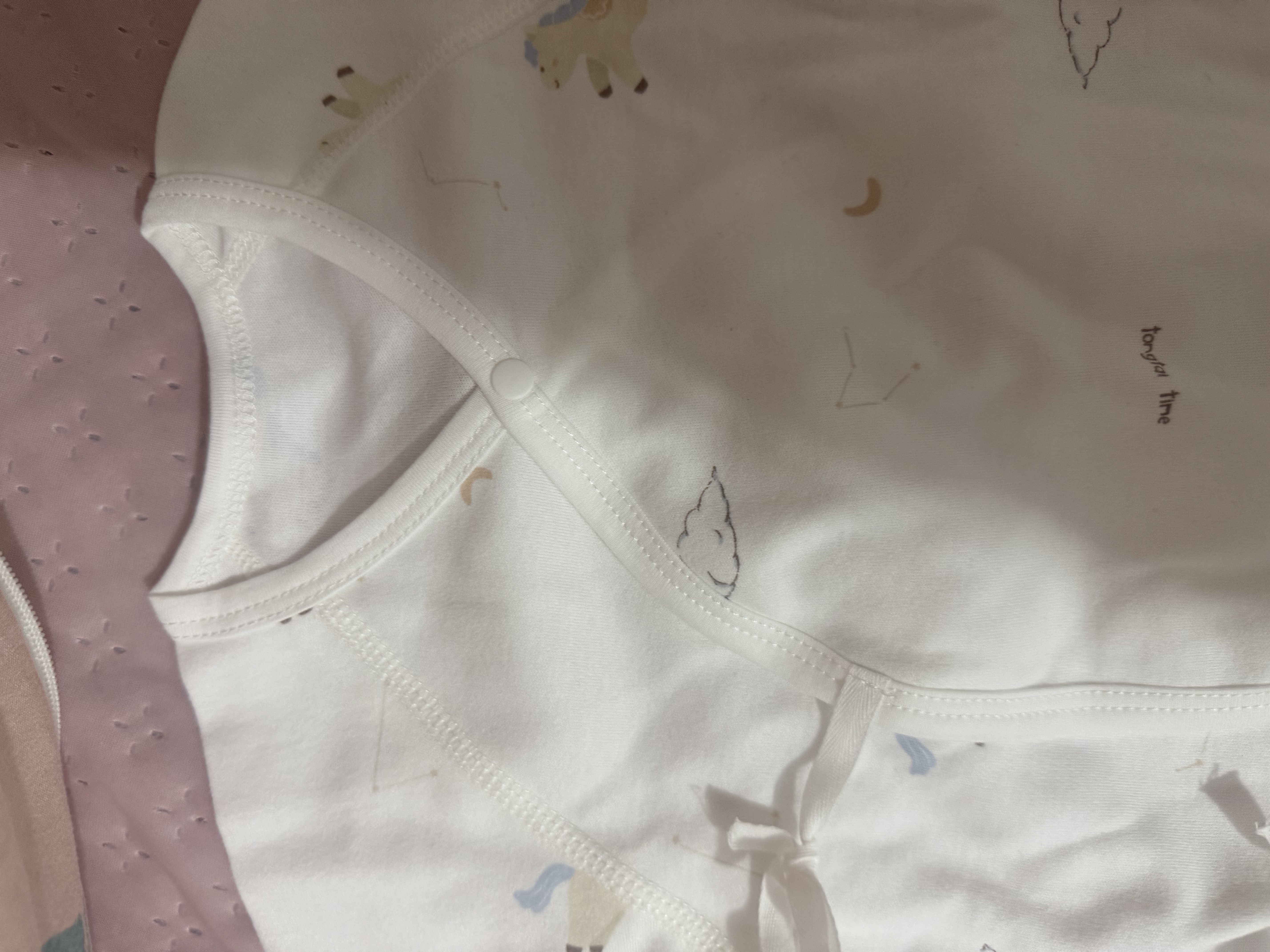 童泰【孕妈有礼-会员39.9元】婴儿衣服连体衣新生儿宝宝服纯棉春夏季 黄色贝贝熊 （四季款/纯棉) 52cm 实拍图