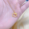 千福恋黄金吊坠足金999凯蒂猫头HelloKitty项链锁骨链情人节生日送女友 足金吊坠0.3克+S925链+证书礼盒 实拍图