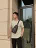 保罗美思得奢侈品牌男士斜挎包2026新款胸包高端背包小型轻便生日礼物送老公 黑色-高档轻奢商务百搭休闲时尚送老公男友爸爸 实拍图