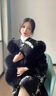 11-貂皮喜妈妈冬新娘狐狸毛披肩婚纱披风礼服旗袍皮草斗篷外套白 黑色（豪华版） 均码 实拍图