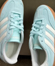 adidas「T头鞋」BARREDA板鞋德训鞋男女阿迪达斯轻运动 薄荷绿/汉玉白/树脂黄   37 实拍图