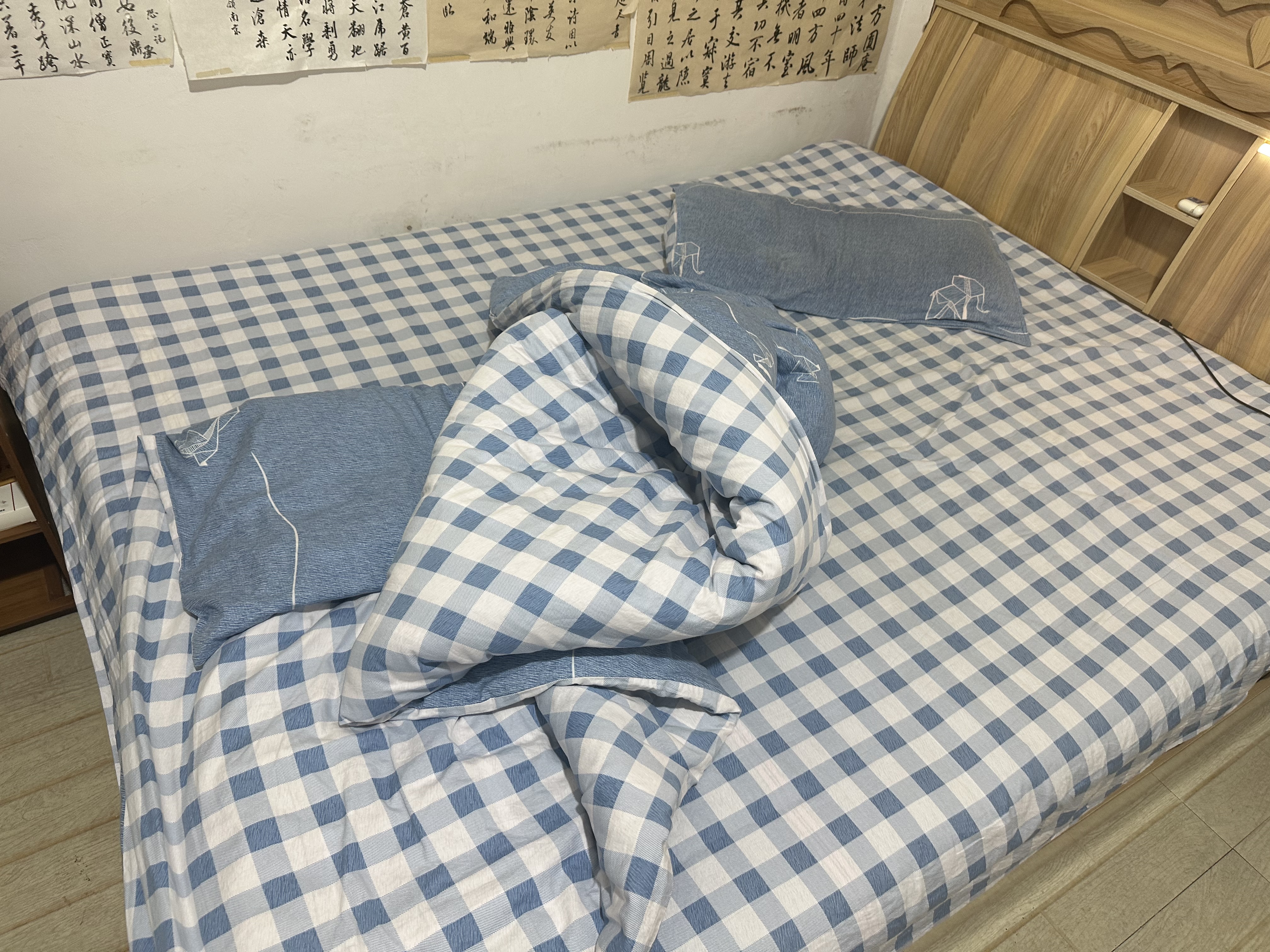 水星家纺床上四件套学生宿舍单人纯棉套件开学被套床单款0.9米床-弗利安 实拍图