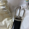 万宝龙（MONTBLANC）男士马蹄形针扣黑/棕双面腰带3cm 222371（新货号新包装）礼物 实拍图