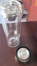 苏泊尔（SUPOR）玻璃杯抗菌泡茶杯一键开盖双层茶水分离杯男士水杯高档车载杯子 实拍图
