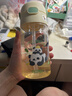 膳魔师（THERMOS）儿童节水杯tritan吸管杯小学生开学必备水壶小熊猫420ml黄 实拍图