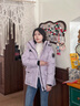波司登（BOSIDENG）冬季羽绒羽绒服女士加厚90绒鹅绒连帽商场同款时尚百搭休闲外套 【店长推荐】冰穹提花紫9ER2 XS 155/80A 体重约100斤以内 实拍图