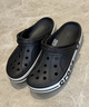 卡骆驰（CROCS）贝雅卡骆班洞洞鞋轻便耐磨一脚蹬休闲鞋女鞋时尚沙滩鞋|205089 黑色/白色-066(含智必星) 43 (270mm) 实拍图