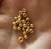 黛亿尔黄金999足金小金珠子DIY小配件圆珠手串散珠转运珠女手链 3mm亮面金珠一颗 约0.08克（克重多退少补） 实拍图