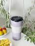 膳魔师（THERMOS）便携电动搅拌杯咖啡杯新款陶瓷涂层车载办公室保温杯高颜值水杯子 膳魔师-极光紫【395ml】+灰色杯套 实拍图