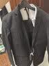 罗蒙西服套装男士商务修身西装男职业正装小西服新郎伴郎结婚礼服外套 黑色双扣【西服+西裤+衬衫】 2XL /180【130-145斤】+7件礼品 实拍图