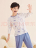 红豆儿童睡衣夏季薄款纯棉A类男童女童家居服短袖套装宽松版3319 150 实拍图
