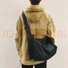 星昔斜挎包男包潮牌学生包包邮差包单肩包挎包女运动休闲健身包背包 黑色大号 实拍图