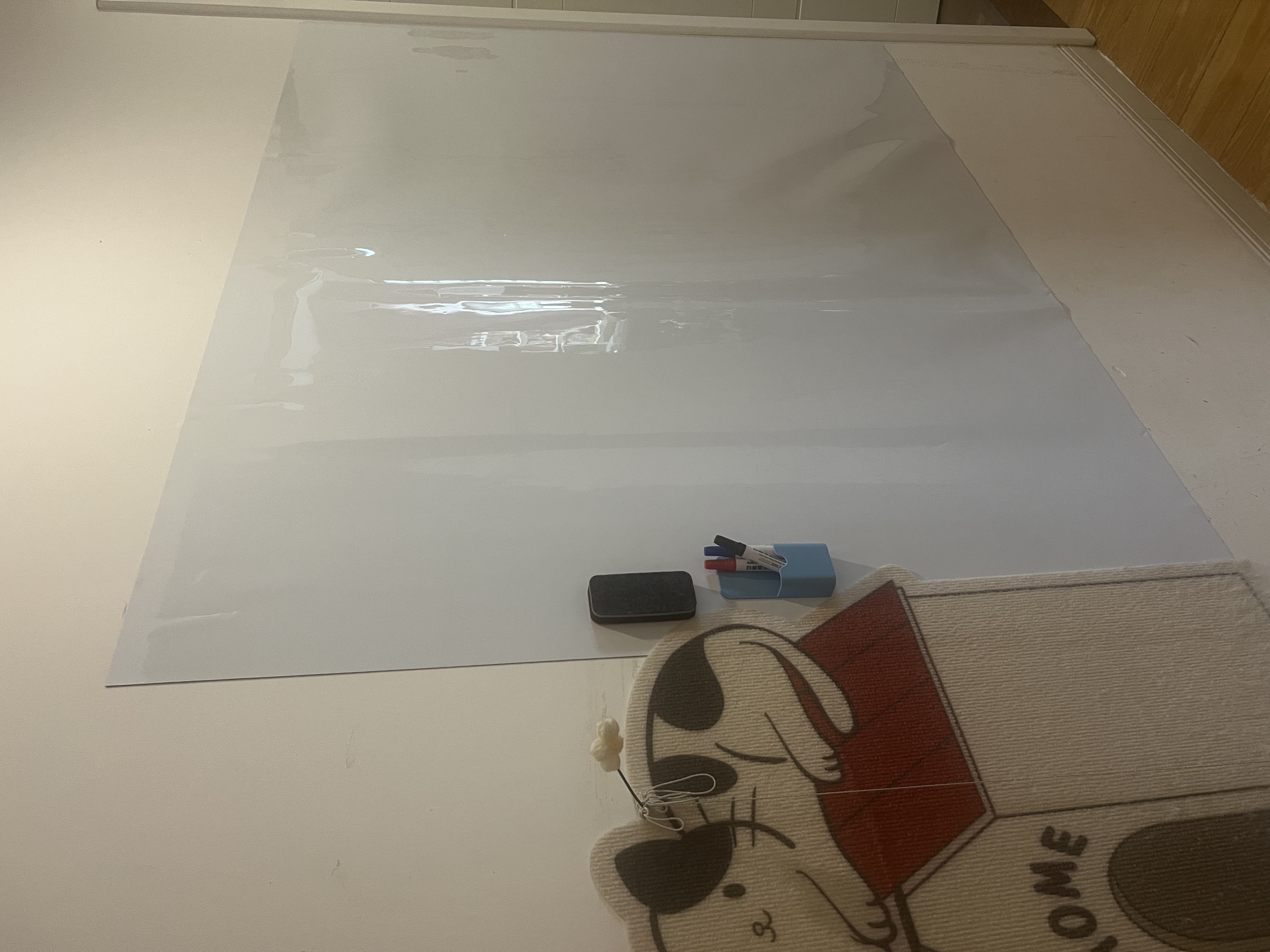 智钻 100x150cm白板墙贴不伤墙可移除磁性涂鸦软白板写字板挂式小黑板办公会议教学家用可擦小白板纸 实拍图