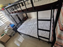 叠亿高低床上下铺双层铁床可拆卸式组装铁架子床80KG加厚款 黑色床+上下两个8CM厚环保棕垫 上120下150CM 实拍图