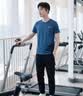 猫人套装男夏季冰丝短袖T恤短裤休闲速干透气运动两件套 深蓝 2XL 实拍图