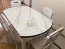 初屋 餐桌 实木岩板餐桌现代简约大理石餐桌椅组合可伸缩折叠吃饭桌子 1.35米桌+茶几电视柜-贝勒椅 一桌八椅 实拍图