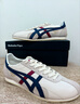 Onitsuka Tiger鬼塚虎男鞋 慢跑鞋透气轻便男女款运动休闲鞋RUNSPARK 白色/藏青色(1183B480-107) 41.5 实拍图