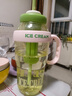 【京东物流】水杯冰霸吸管杯高颜值学生茶水分离大容量杯子 肚肚杯1个-浅绿色 实拍图