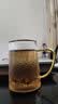 雅集茶具锤纹斜纹耐热玻璃茶杯茶水分离过滤泡茶杯透明水杯550ml 实拍图