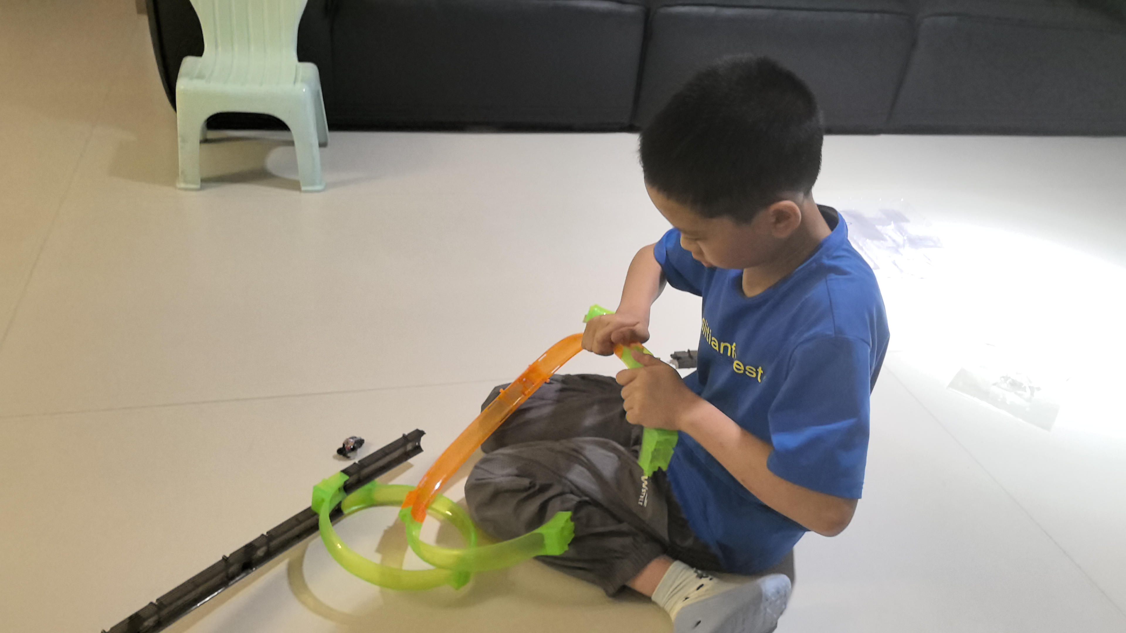 iDoon飕狗拼装摩托车男孩儿童玩具惯性轨道金属疆域生日礼物 实拍图