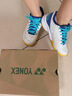 尤尼克斯（YONEX）羽毛球鞋yy入门级训练减震动力垫男女SHB101CR 白/蓝36码 实拍图
