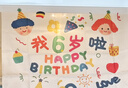 天元尚品生日气球雨场景布置装饰儿童男孩女孩2-3-4岁生日装扮拉绳背景布 【升级款6岁】生日快乐套装+数字6气球+大号气球蛋糕 送打气筒/周岁派对/周年庆/生日装饰 实拍图