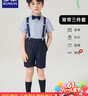 罗蒙男童假期演出服套装男孩生日花童幼儿园礼服毕业 藏青色 150 实拍图