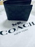 蔻驰（COACH）【品牌直供】男士短款折叠钱包卡包灰黑色拼色CY394礼物 实拍图