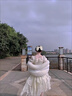 11-貂皮喜妈妈冬新娘狐狸毛披肩婚纱披风礼服旗袍皮草斗篷外套白 白色（豪华版） 均码 实拍图