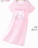 Hello Kitty女童睡裙儿童莫代尔睡衣夏薄女孩裙子宝宝家居服0102粉160cm 实拍图